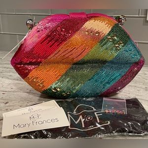 SOLD— NWT Mary Frances “RAINBOW KISSES” handbag purse Bag 21-548
